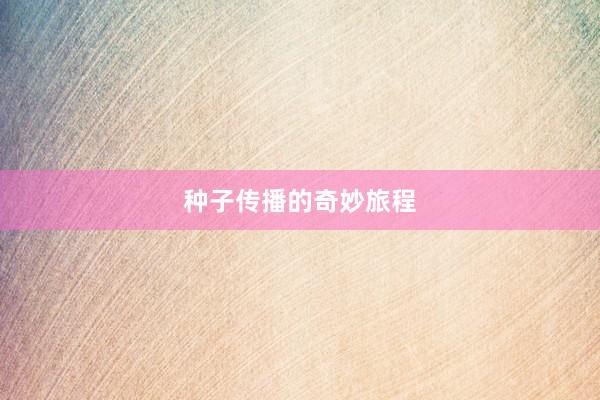 种子传播的奇妙旅程